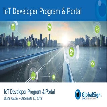 GlobalSign IoT Developer Program and Portal | PPT