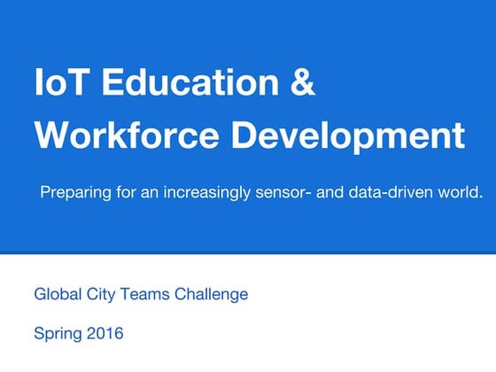 IoT Education & Workforce Development
