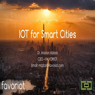 IOT for Smart Cities