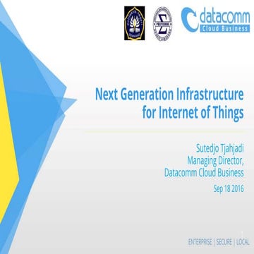 Next Generation Infrastructure for Internet of Things