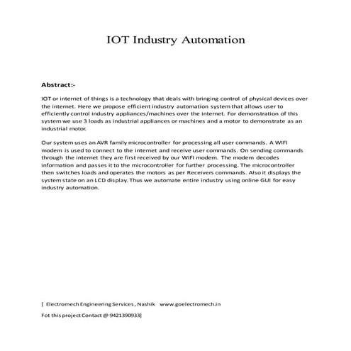 Iot industry automation