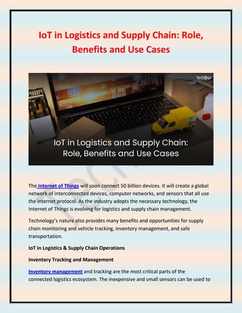 What Is the Role of IoT in Logistics and Transportation.pdf