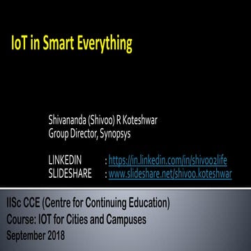 IoT In Smart Everything