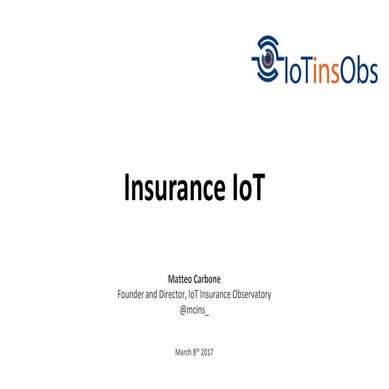 The Insurance IoT Opportunity 