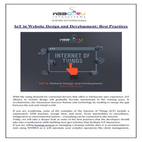 IoT in Website Design and Development: Best Practices | PDF
