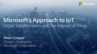 Microsoft's Approach to IoT 