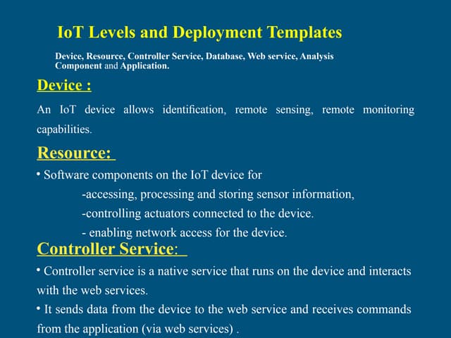 IoT Levels and Deployment Templates | PPTX