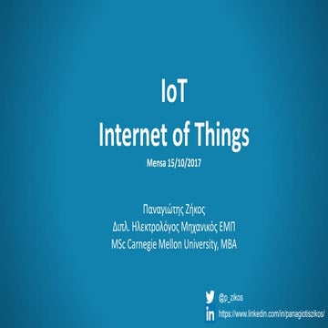 Overview of Internet of Things (IoT) Concepts and Applications | PPTX