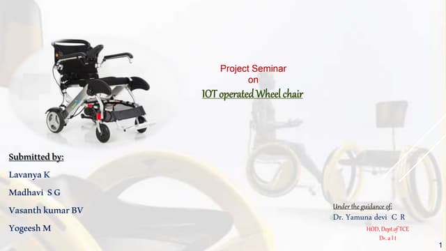 Iot operated wheel chair / smart wheelchair 