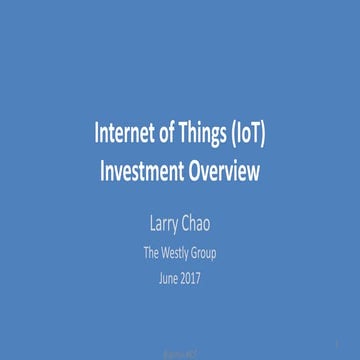 IoT Investment Overview