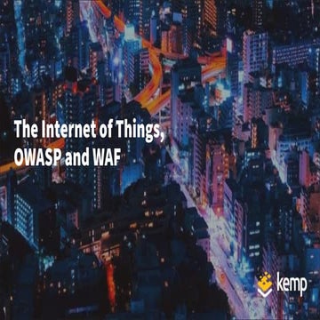 Internet of Things, OWASP & WAF 