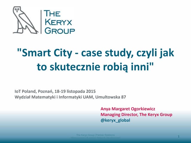 Internet of Things Poland 2015, 18-19 listopada, Poznań - Anya Ogórkiewicz