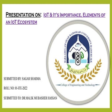 IoT ppt.pptx. presentation students role | PPTX