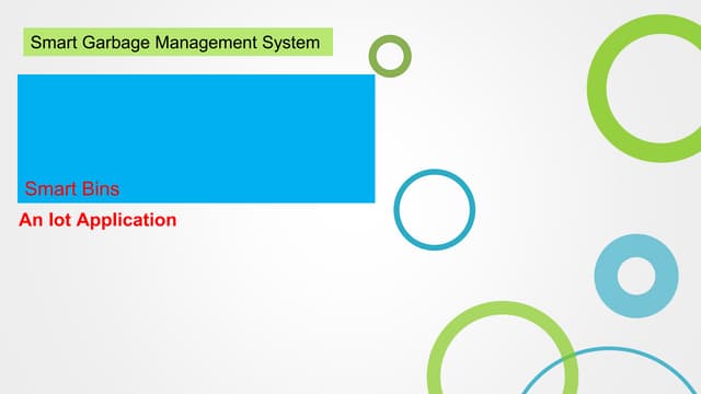 Application of IOT "Smart Bin"