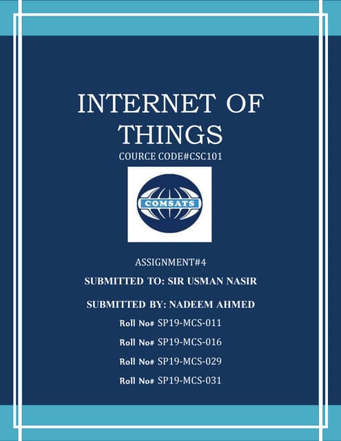 Iot proposal by nadeem ahmed
