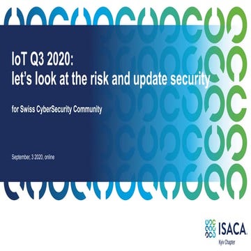 IoT security Q3 2020 overview 