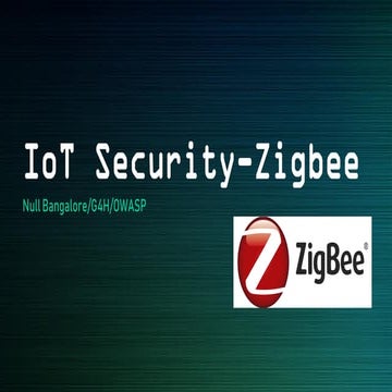 IoT security zigbee -- Null Meet bangalore