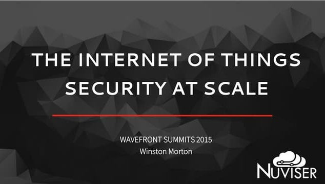 Iot Security and Privacy at Scale