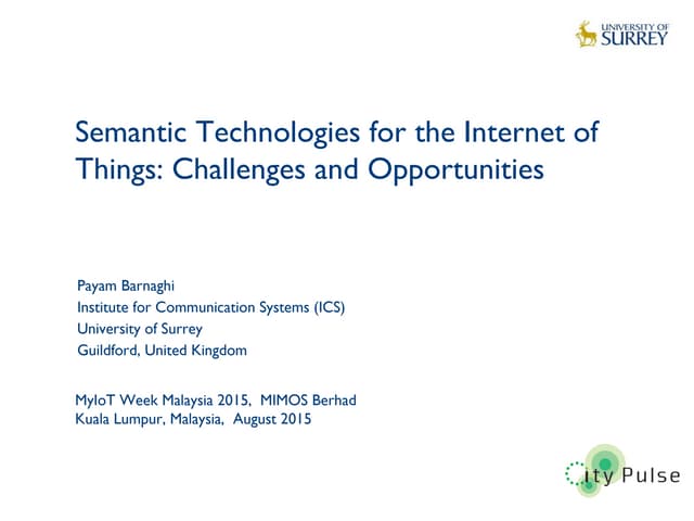 Semantic Technologies for the Inter...