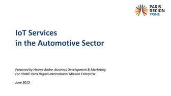 IoT services in the automotive sector