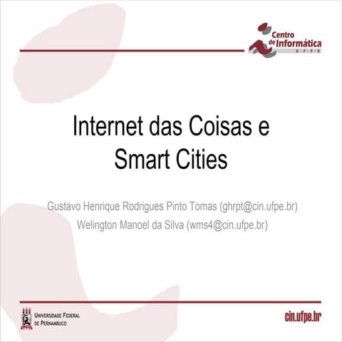 Internet of Things and Smart Cities