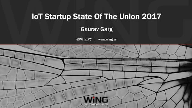 IoT Startup State of The Union  