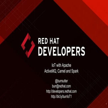 IoT with Apache ActiveMQ, Camel & Spark