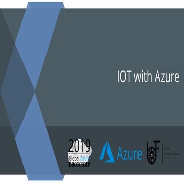 Iot with azure | Yogesh Ojha | Global Azure BootCamp