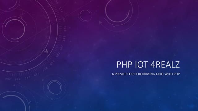 Internet of Things With PHP