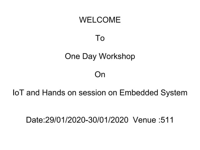 IoT Basics with few Embedded System Connections for sensors