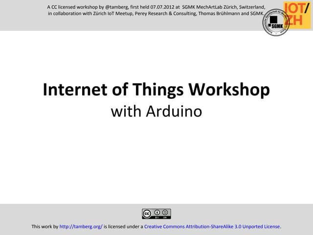 IoT with Arduino | PPT | Internet | Computing