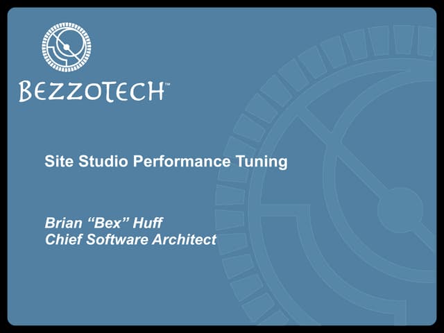 Oracle UCM: Web Site Performance Tuning