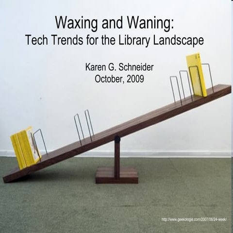 Tech Trends in the Library Landscape, 2009