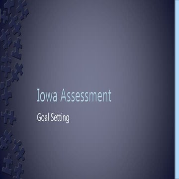 Iowa assessment   goal setting