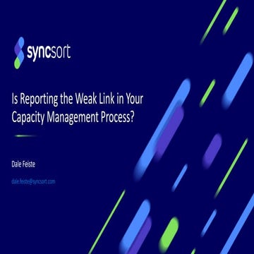 Is Reporting the Weak Link in Your Capacity Management Process?