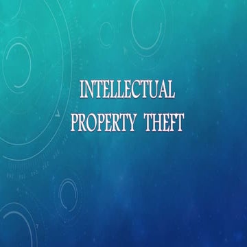 Intellectual property theft