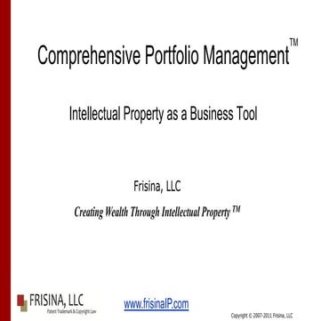 Comprehensive Portfolio Management