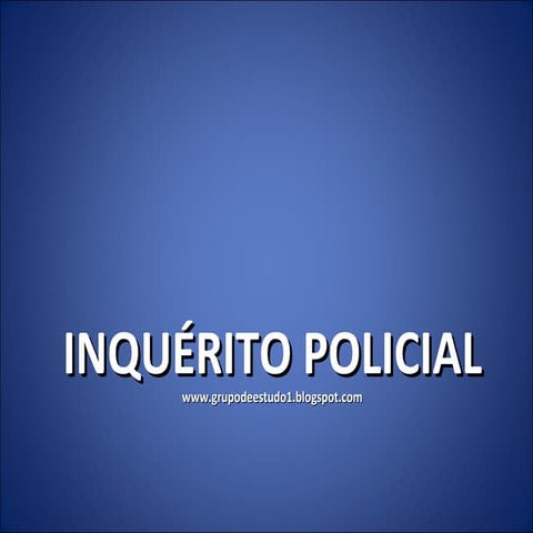 Inquérito Policial