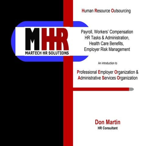 MHR What is a PEO and an ASO