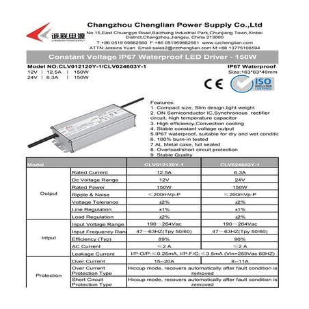 Chenglian DC 12v adapter,LED Power Supply Driver Transformer IP67 Waterproof ...