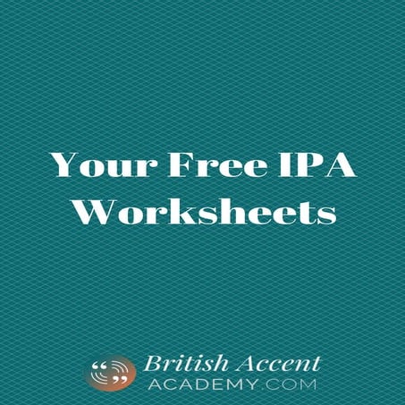 Interactive IPA Worksheets for Learning English Pronunciation | PDF