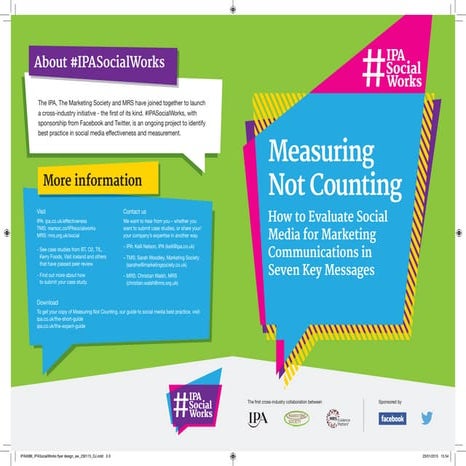 #IPASocialWorks Social Media Measurement Guides