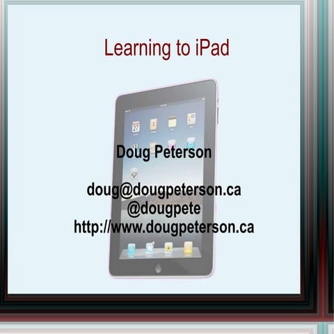 Ipad Training Doug Peterson