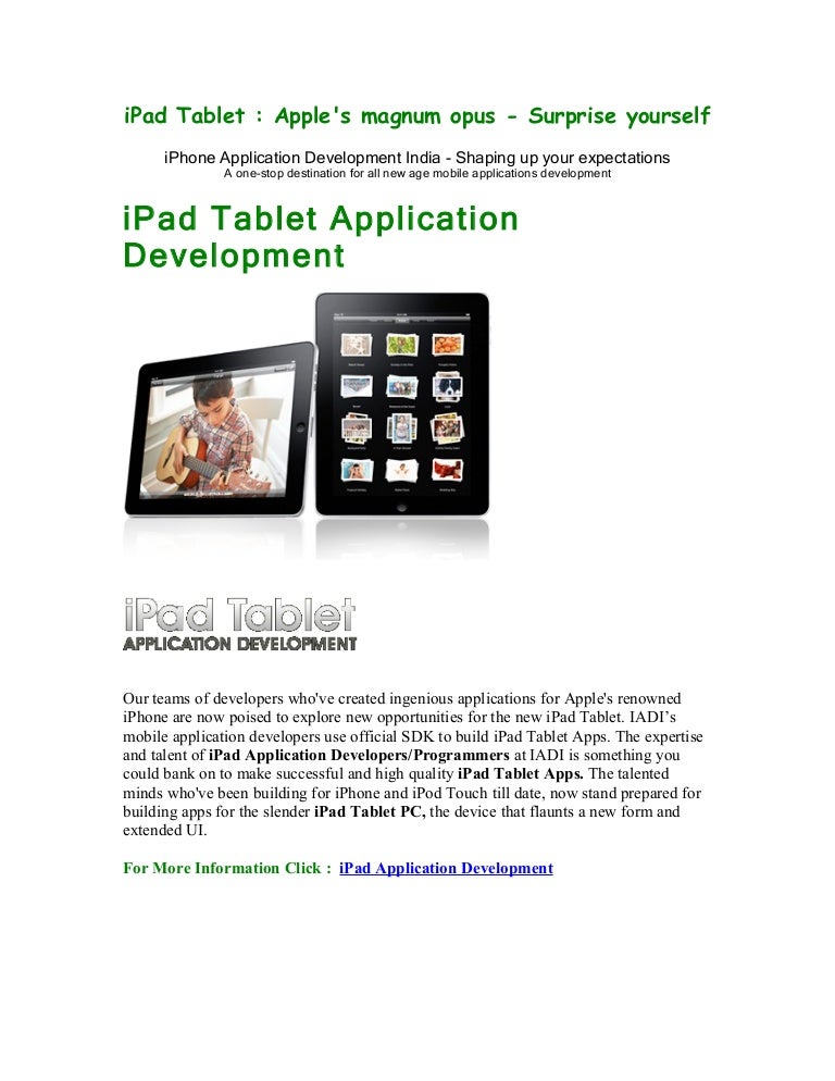 iPad Application Development India I iPad Apps Developer Company I iP…
