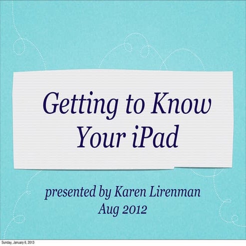 iPad 101 Presentation
