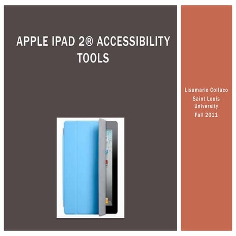 iPad 2 accessibility