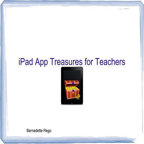 Ipad App Treasures for Teachers