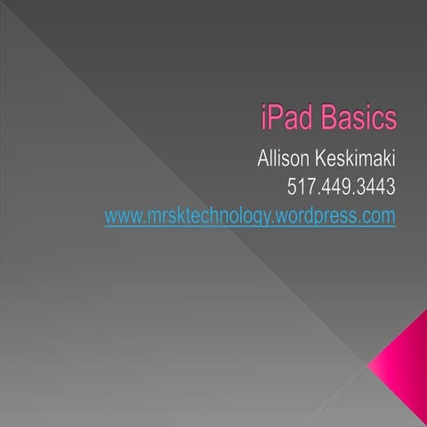 iPad Basic Training