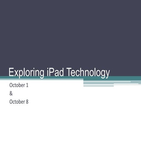 iPad for Teaching & Learning