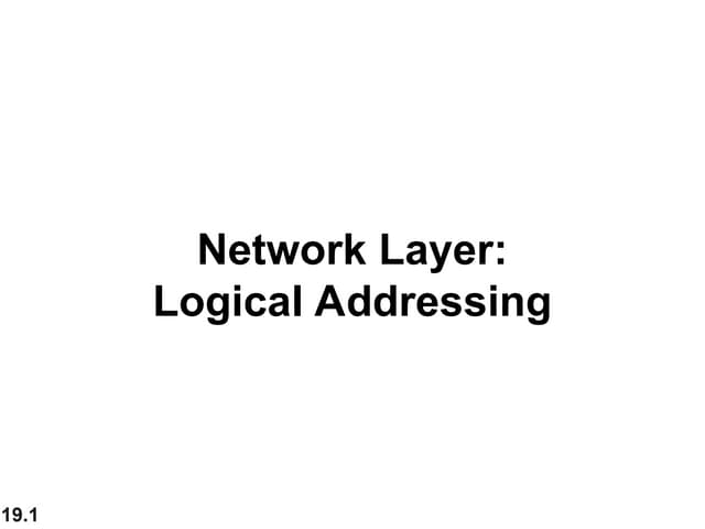 IP Addressing.ppt  Network layer IP addressing